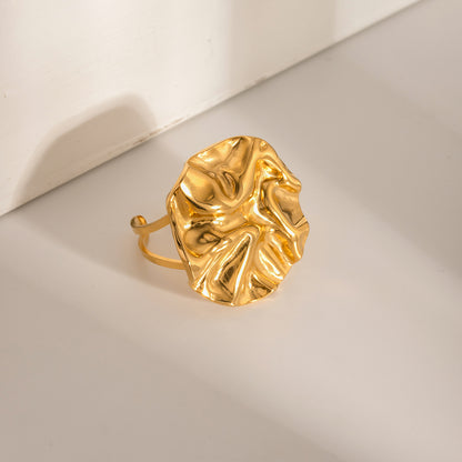 18K Gold-Plated Irregular Open Ring